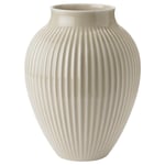 Knabstrup Keramik Vase Profilert 27 cm, Sand Keramikk