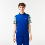 Polo color-block homme Lacoste Tennis à carreaux Taille S Bleu/vert/blanc