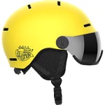 Salomon Orka Visor Kids Helmet Ski Snowboarding, Integrated convenience, Easy to adjust fit, and Lightweight, Yellow, KM 5356