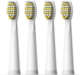 Fairywill Electric Toothbrush Brush Heads Replacement Hard Bristle White x4