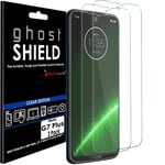 TECHGEAR [Pack of 3] Screen Protectors for Motorola Moto G7 Plus [ghostSHIELD Edition] Genuine Reinforced TPU film Screen Protector Guard Covers with FULL Screen Coverage inc Curved Screen Area