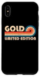 Coque pour iPhone XS Max GOLD Surname Retro Vintage 80s 90s Birthday Reunion