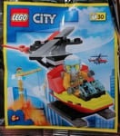 City LEGO Foilpack 952301 Fire Helicopter Foil Pack Rare Collectable LEGO Set