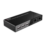 LINDY 32809 Commutateur et KVM HDMI 4K60, USB 2.0 et audio 2 ports