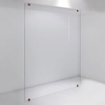 INR Iconic Nordic Rooms Dusjvegg ARC 43 Plus Måltilpasset Brushed Bronze / Opal Klart Glass