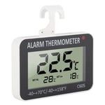 Fridge Thermometer - LCD Digital Fridge Alarm Thermometer Room Fridge Thermometer Refrigerator Temp Tester Probe (Battery not included)