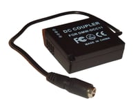 vhbw Adaptateur batterie factice compatible avec Panasonic Lumix DMC-GX80, DMC-GX80H, DMC-GF5X, DMC-GX7 appareil photo, reflex, numérique, DSLR