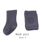 Baby Socks Knee Pad Cotton Dark Grey Size S