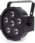 HQ POWER 6 X 3 W RGB LED Flat PAR, 2G7, 13 W, Black, 25 x 24 x 15 x cm