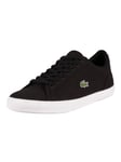 Lacoste Lerond BL 2 CAM Canvas Trainers Black Male 6 UK