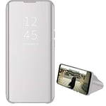 Hülle® Plating Flip Mirror Case Compatible for Samsung Galaxy M31 (Silver)