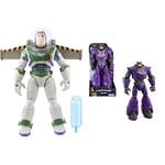 Disney and Pixar Lightyear Toys, Talking Buzz Lightyear Action Figure, HHK15 & Disney and Pixar Lightyear Large Scale Zurg Action Figure, 13.75 in Tall Authentic Movie Toy 11 Movable Joints, HHJ75