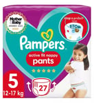 Pampers Active Fit Nappy Pants Size 5 12-17kg  27 Pants Pack