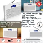 Portable DAB/DAB+ Digital Radio | 15 Hour Battery and Mains Powered | White