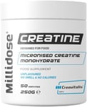 Creatine Monohydrate Powder 250G Creavitalis, Unflavoured, Millidose Creatine fo