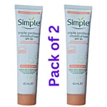 2X Simple Triple Protect Moisturiser SPF 30 40ml New