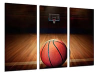 DKORARTE Tableau moderne Photographique Basket-ball, NBA, Sports, Panier, Spalding, Baket, Balon, 97 x 62 cm, réf. 27371