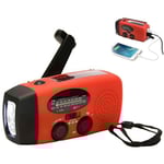 Nödradio med handvev och 10000mAh batteribackup
