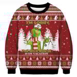 Grinch jul par rund hals tröja dam huvtröjor E XL
