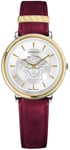 Versace VE8101819 V Circle Sølvfarvet/Læder Ø38 mm
