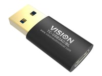 Vision Professional - Usb-Adapter - Usb Typ A (Hane) Till 24 Pin Usb-C (Hona) - Usb 3.0 - Svart