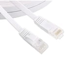 Cable Ethernet Plat Blinde CAT6 RJ45 10GB, Couleur: Blanc, Longueur: 50m