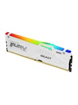 Kingston FURY Beast RGB DDR5-6800 - 16GB - CL34 - Single Channel (1 stk) - AMD EXPO & Intel XMP - Hvid med RGB