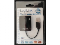 LogiLink USB 2.0 4-Port Hub, 480 Mbit/s, Svart, Windows 98SE/ME/200/XP/Vista/2003/7, 450 g
