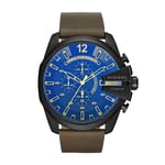 Mens Wristwatch DIESEL MEGA CHIEF DZ4401 Chrono Leather Oversize 53mm