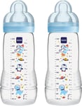 MAM Easy Active Baby Bottle with Fast Flow MAM Teats Size 3, Twin Pack of Baby B