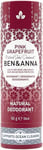 Ben & Anna Natural Stick Deodorant Pink Grapefruit 60g - Vegan