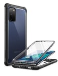 i-Blason Ares Series Designed for Samsung Galaxy S20 FE 5G Case (2020 Release), Dual Layer Rugged Clear Bumper Case with Built-in Screen Protector (Black)