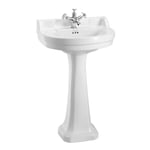 Burlington Klassiskt runt handfat Edwardian med Piedestal