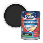 Dulux Weathershield Smooth Masonry Paint - Black - 5L