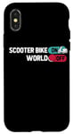 Coque pour iPhone X/XS Trotinette Scooter Moto Motard - Patinette Mobylette