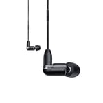 Shure AONIC 3 Écouteurs Isolants du Son Filaire, Pilote Unique avec Bassport, Ajustement Intra-Auriculaire, Câble Détachable, Compatible avec les Appareils Apple et Android - Black