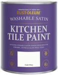 Rust-Oleum Satin Kitchen Tile Paint 750ml - Chalk White