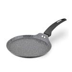 Tower T81287 Cerastone Forged Aluminium Crepe Pan with Ceramic Non-Stick Coating, 25cm, Graphite