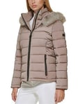 DKNY Padded Jacket - Thistle, Pink, Size L, Women