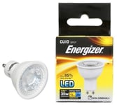 x 10 Energizer 3.6w (=35w) LED GU10 Spotlight Bulb - 36°, Cool White (3000k)
