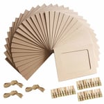 Fotoram 4x6 tum Kraftpapper Bilderramar 30 st DIY Kartong