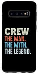 Coque pour Galaxy S10 CREW The Legend Name Personnalisé Cute Idea Homme Vintage Crew