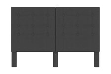 Be Basic Huvudgavel mörkgrå tyg 140x200 cm - Grå