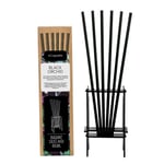 ACappella Pre-Fragranced Reed Diffuser Sticks with Stand Black Orchid - Perfume Room Sticks Gift Set - No Liquid Required - 6 pieces