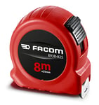Facom Mètre à Ruban 8 M X 25 mm Red Series avec Revêtement Nylon Haute Résistance 893B.825Pb