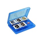 OSTENT 28-in-1 Game Memory Card Case Holder Cartridge Storage Compatible for Nintendo 3DS LL/XL - Color Blue
