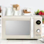 Daewoo Kensington Microwave Retro Cream 20L Digital Timer Defrost 5 Setting 800W