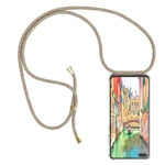 For Huawei P40 Phone Case To Sling On Cord Case Chain Case Rainbow