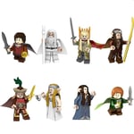 8 st Sagan om ringen Actionfigurer Byggklossar Leksakssats Samlarobjekt 1,77 tum Arwen Boromir Alver Aragorn Minifigurer Byggset