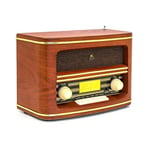 Radio GPO Winchester Retro FM et DAB + avec cadrans et grille rétro - Finition bois